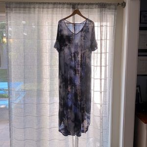 Tie dye maxi dress